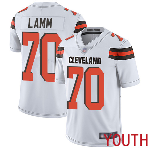 Cleveland Browns Kendall Lamm Youth White Limited Jersey #70 NFL Football Road Vapor Untouchable->youth nfl jersey->Youth Jersey